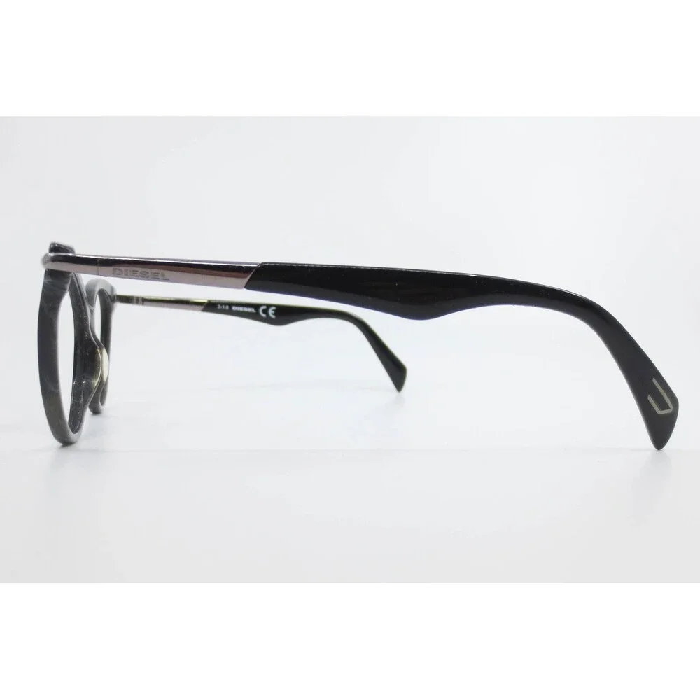 Diesel DL 5193-3 005 Cat Eye Eyeglasses Marbled Black Grey Frames 54-15-140